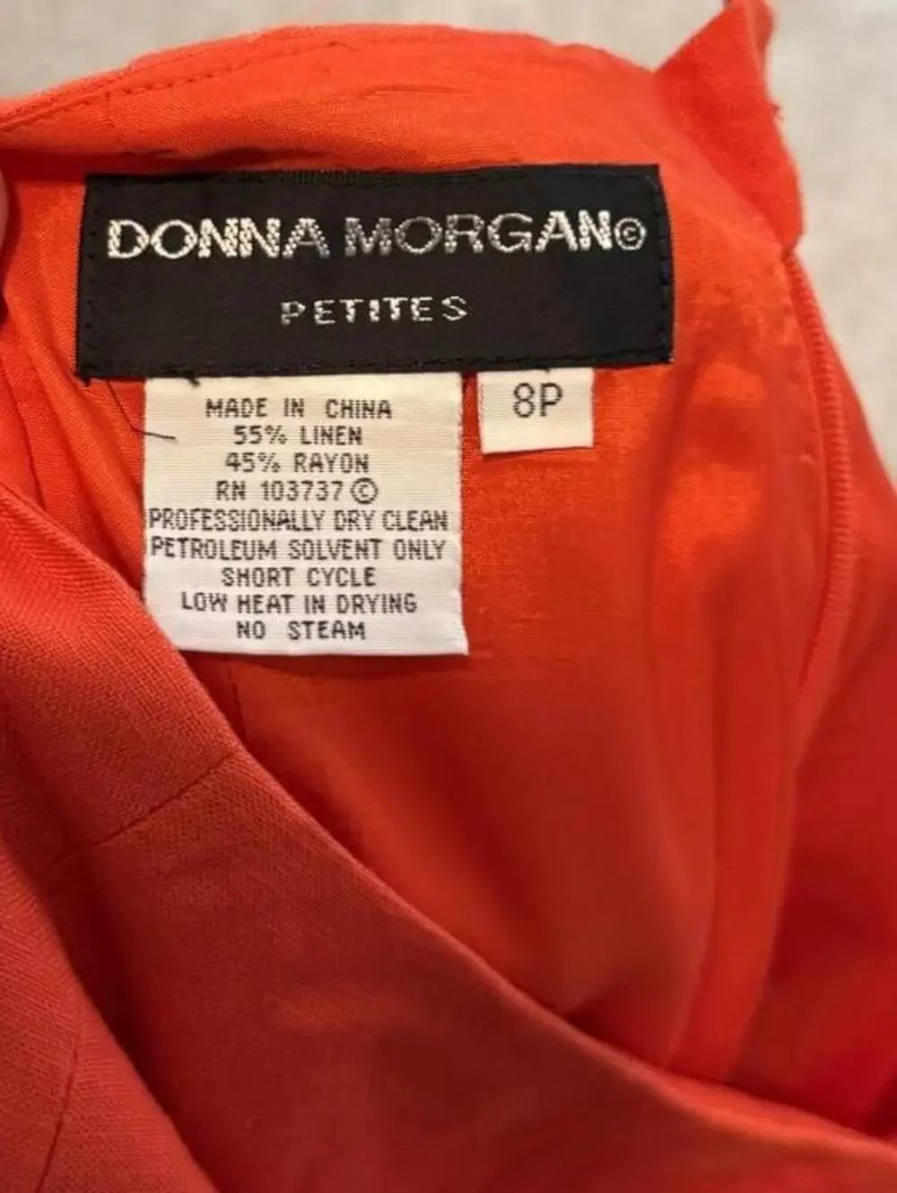 Vintage 90s Cropped‎ Orange Linen Blend Pants Size 8/ medium